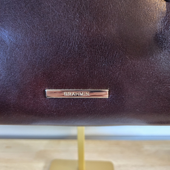 Brahmin Cami Satchel – Espresso Topsail Leather - Picture 2 of 7